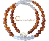 NEW! Anxiety Relief - Baltic Amber and Blue Chalcedony NecklaceKids Necklace - Perfectly Impe NEW! Anxiety Relief - Baltic Amber and Blue Chalcedony NecklaceKids Necklace - Perfectly Impe