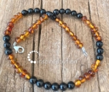 Baltic Amber and Shungite Necklace - EMF ProtectionAdult Necklace Baltic Amber and Shungite Necklace - EMF ProtectionAdult Necklace