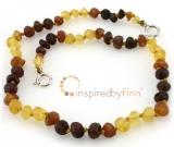 Baltic Amber Anklet - AdjustableUnpolished Multi Baltic Amber Anklet - AdjustableUnpolished Multi
