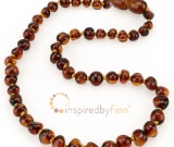 Baltic Amber Necklace -  Kids Polished CognacInspired By Finn Baltic Amber Necklace -  Kids Polished CognacInspired By Finn