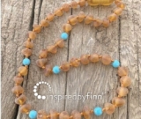 Baltic Amber Necklace - Kids Unpolished Blue Cider, All Kids SizesInspired By Finn Baltic Amber Necklace - Kids Unpolished Blue Cider, All Kids SizesInspired By Finn