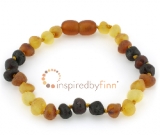 SALE! Clasped Baltic Amber Bracelet - Adult/Adolescent Unpolished Multi SALE! Clasped Baltic Amber Bracelet - Adult/Adolescent Unpolished Multi