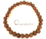 Baltic Amber Elastic Bracelet - Unpolished Tea Baltic Amber Elastic Bracelet - Unpolished Tea