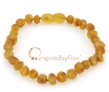 SALE! Clasped Baltic Amber Bracelet - Adult/Adolescent Unpolished Harvest - Size 6 1/2 - 7' SALE! Clasped Baltic Amber Bracelet - Adult/Adolescent Unpolished Harvest - Size 6 1/2 - 7'
