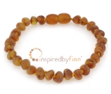SALE! Clasped Baltic Amber Bracelet - Adult/Adolescent Unpolished Cider SALE! Clasped Baltic Amber Bracelet - Adult/Adolescent Unpolished Cider