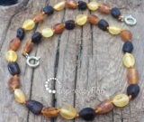 Baltic Amber Anklet - AdjustableUnpolished Variation Baltic Amber Anklet - AdjustableUnpolished Variation
