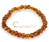 Baltic Amber Elastic Bracelet - Polished Honey Baltic Amber Elastic Bracelet - Polished Honey