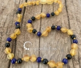 Baltic Amber Necklace - Kids Unpolished Harvest + FOCUS & CONCENTRATION, All Kids SizesInspir Baltic Amber Necklace - Kids Unpolished Harvest + FOCUS & CONCENTRATION, All Kids SizesInspir