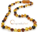 Baltic Amber Necklace -  Kids Polished 3 Different - All Kids Sizes Baltic Amber Necklace -  Kids Polished 3 Different - All Kids Sizes