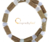 Blue Chalcedony Gemstone & Hazel NecklaceCalming the Emotions Blue Chalcedony Gemstone & Hazel NecklaceCalming the Emotions
