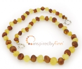 Baltic Amber Anklet - AdjustableUnpolished Mixture Baltic Amber Anklet - AdjustableUnpolished Mixture