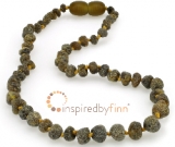 Baltic Amber Necklace - Kids Unpolished Sea Amber - All Kids Sizes Baltic Amber Necklace - Kids Unpolished Sea Amber - All Kids Sizes