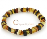 Baltic Amber Elastic Bracelet - Polished Montage Baltic Amber Elastic Bracelet - Polished Montage