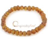 Baltic Amber Elastic Bracelet - Unpolished Cider Baltic Amber Elastic Bracelet - Unpolished Cider