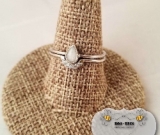 Enamored collection cz milk drop stacker ring Enamored collection cz milk drop stacker ring