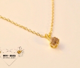 Solitaire Gold Enchantment necklace w/ashes (enamored collection) Solitaire Gold Enchantment necklace w/ashes (enamored collection)