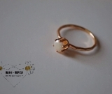 Gold solitaire ring (enamored collection) Gold solitaire ring (enamored collection)