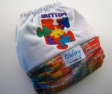 Pixelating Rainbow with Autism Embroidery Pixelating Rainbow with Autism Embroidery