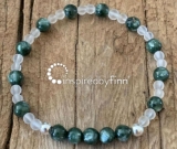 New! Supports Regeneration From Illness - Seraphinite GemstoneAdult ELASTIC Bracelet/Pock