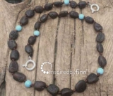 Baltic Amber Anklet - AdjustableUnpolished Blue Molasses