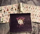 Leather Grain Vinyl Dark Violet /White Better Together Set