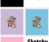 Sketchy Panel Cotton Lycra