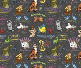 1yd cut R-59 Small BFF Gray Cotton Lycra Retail