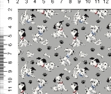 1yd cut R-57 101 Dogs Small Gray Cotton Lycra Retail