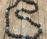 Baltic Amber Necklace - Unpolished Blue Molasses, All Kids SizesInspired By Finn Baltic Amber Necklace - Unpolished Blue Molasses, All Kids SizesInspired By Finn