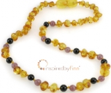 Baltic Amber Necklace - Kids Polished Golden Swirl + CURBS HYPERACTIVITY - All Kids SizesInsp Baltic Amber Necklace - Kids Polished Golden Swirl + CURBS HYPERACTIVITY - All Kids SizesInsp